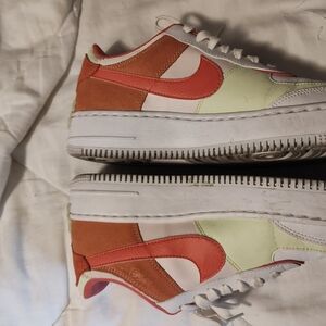 Nike Women's Shoes - Orange, Red, and White